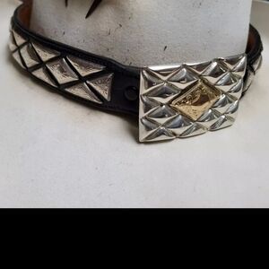 Bohlin sterling silver 14k buckle concho belt